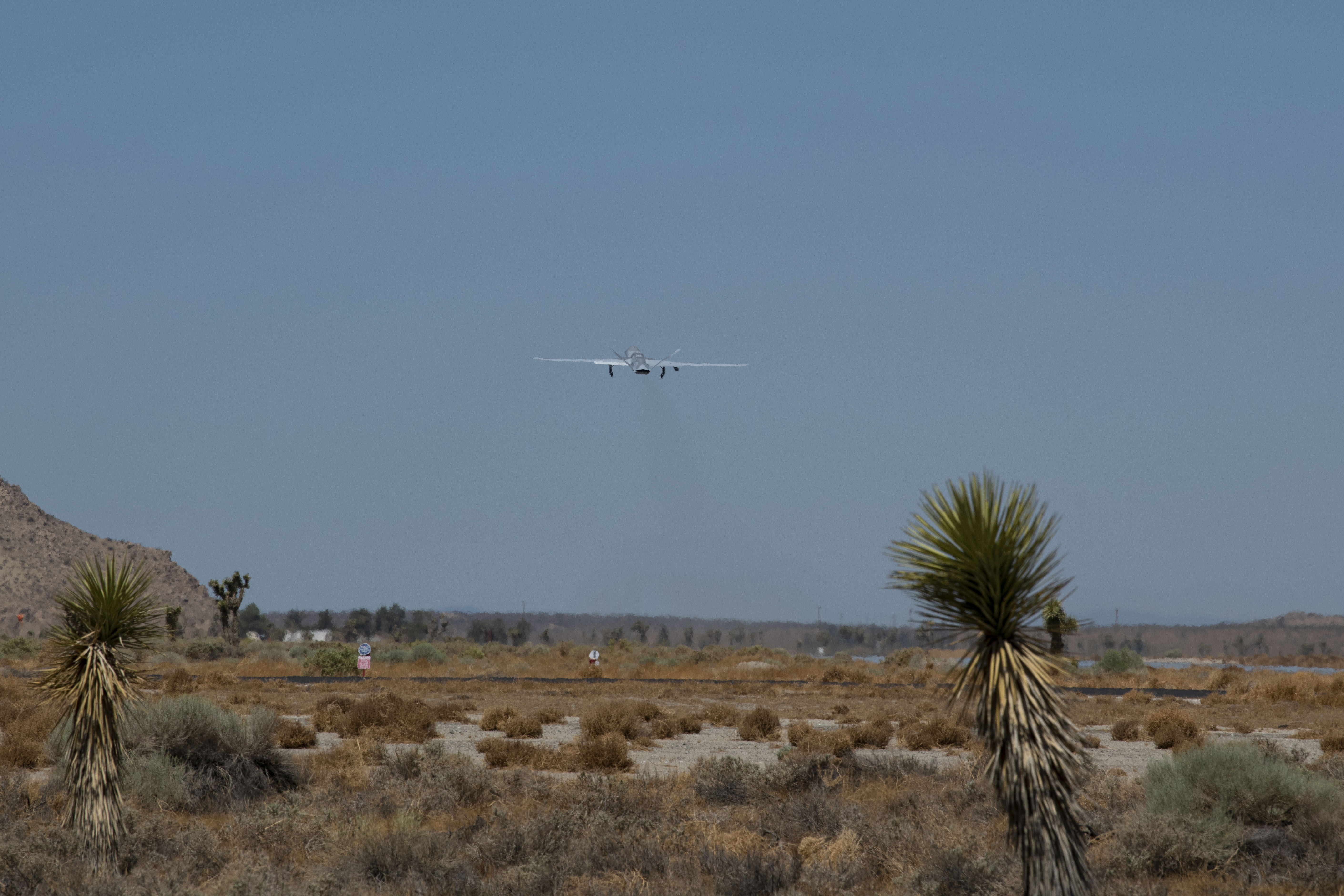 MQ-20 Avenger flying over desert