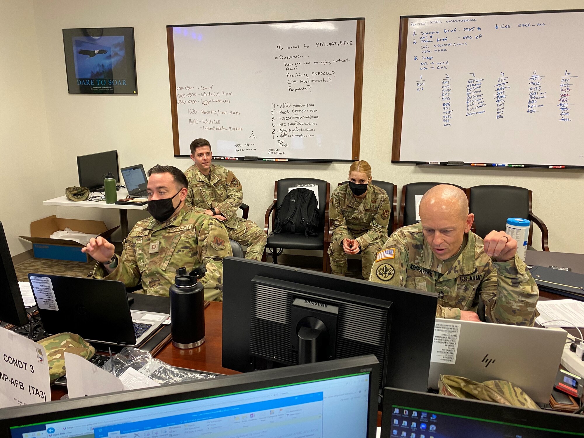 Airmen and Soldiers at Fort Hood.