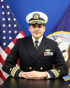 Studio portrait of Cmdr. Arturo Trejo