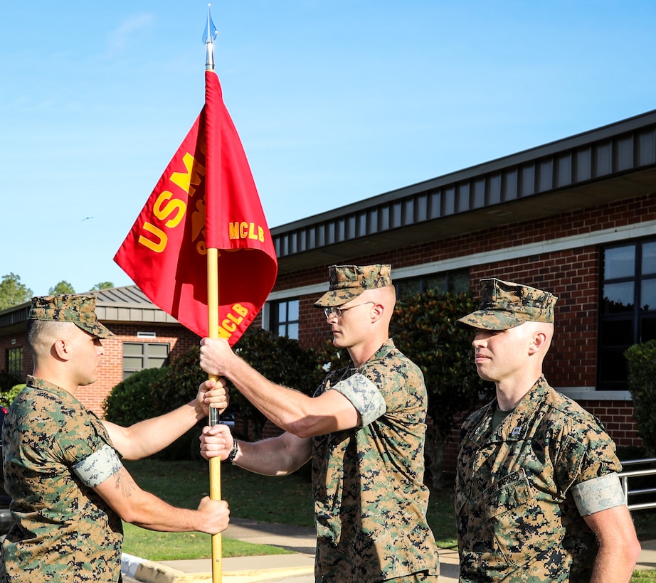 Headquarters and Support Company aboard Marine Corps Logistics Base Albany held a change of command ceremony, June 29.  Capt. Charles McKenna, deputy facilities maintenance officer, relinquished command to Capt. John Johnson, service support branch officer. 

#semperfi
#oorah