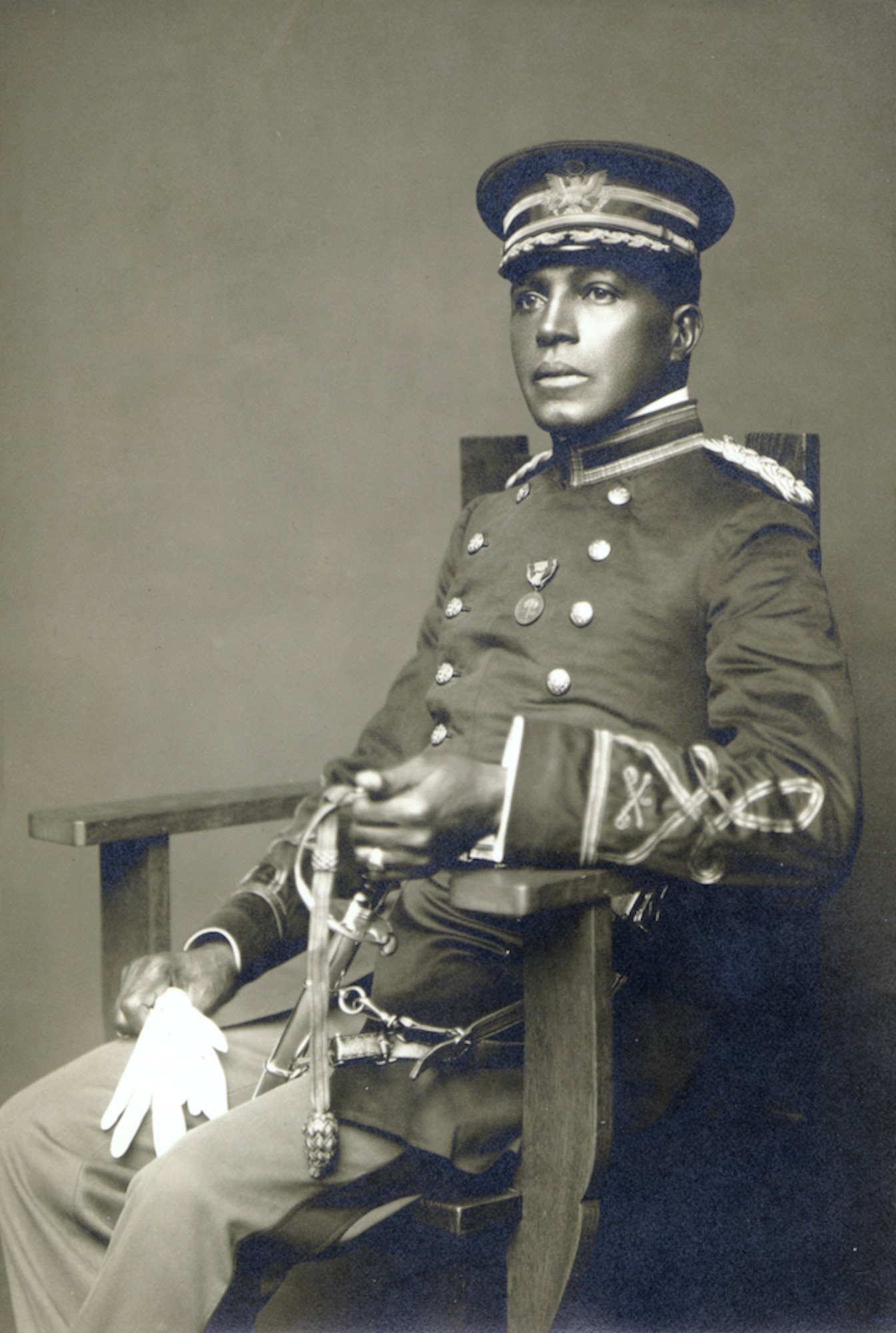 Colonel Charles Young sat for this portrait when he was a major in the U.S. Army. In this photo he is wearing the NAACP Singarn Medal. (Courtesy photo/National Afro American Museum and Cultural Center, Wilberforce, Ohio)