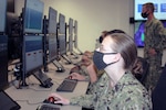 SAN DIEGO (Mar. 11, 2021) Sailors from the Center for Surface Combat Systems’ (CSCS) Fleet Anti-Submarine Warfare Training Center (FASW) are accessing learning games and sandbox tools in the newly installed AN/SQQ-89A(V)15 Virtual Operator Trainer (VOT).  Four VOTs were delivered at FASW by the Program Executive Office Integrated Warfare Systems 5.0 (PEO IWS 5.0) and funded by Director, Surface Warfare’s (OPNAV N96) program of record, Surface Training Advanced Virtual Environment Combat Systems (STAVE-CS), to provide better quality training for Sailors and Officers.  By Fiscal Year 23, VOTs will be installed in seven fleet concentration areas.