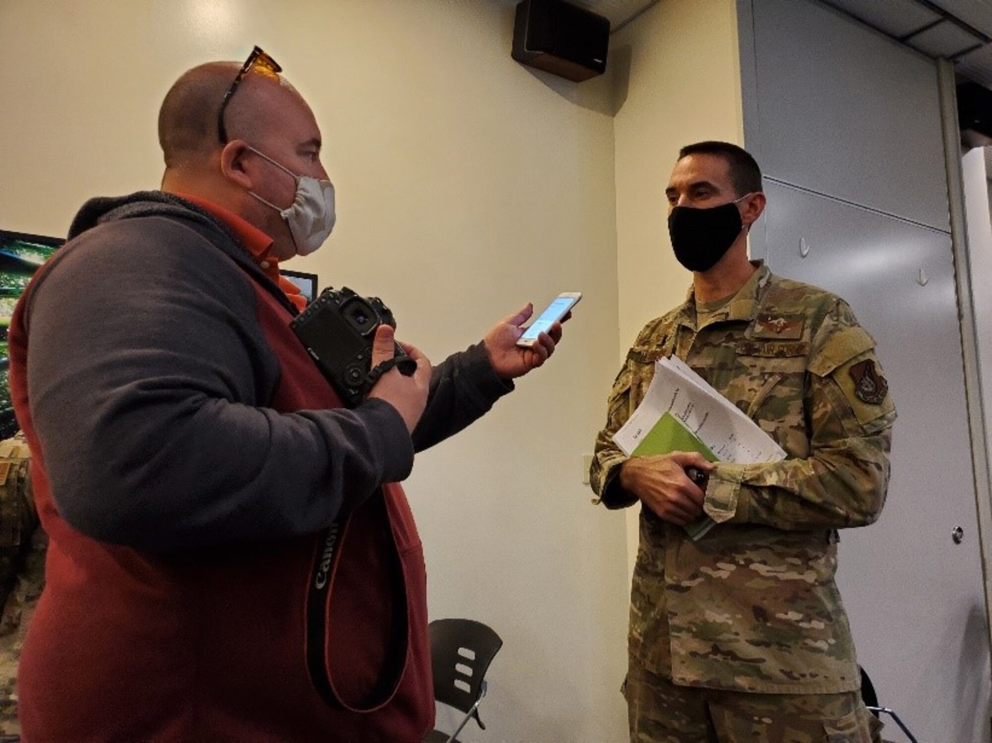 Photo of Airman receiving vaccine