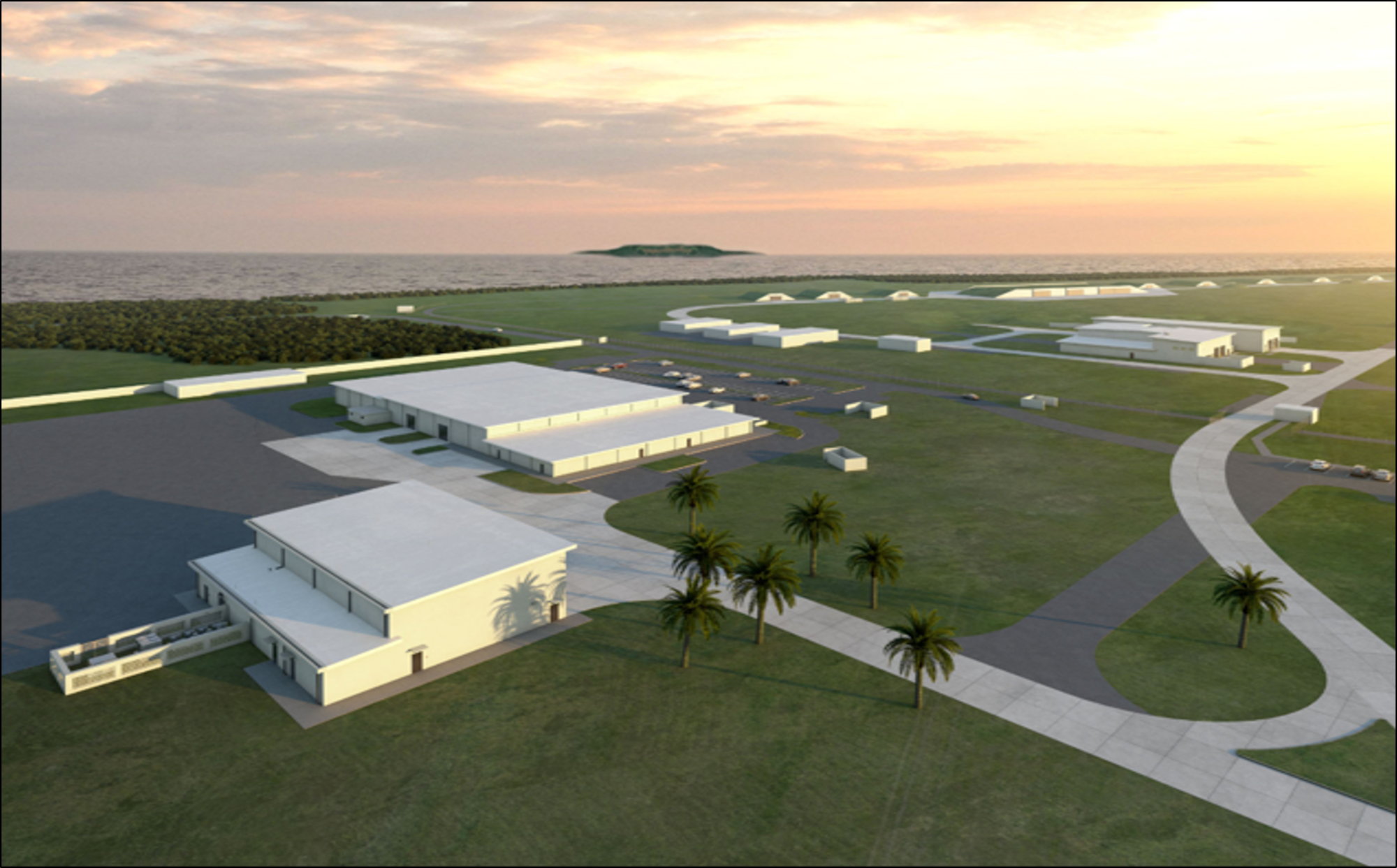 An artist rendering of the new Standoff Weapons Complex at Andersen Air Force Base, Guam.