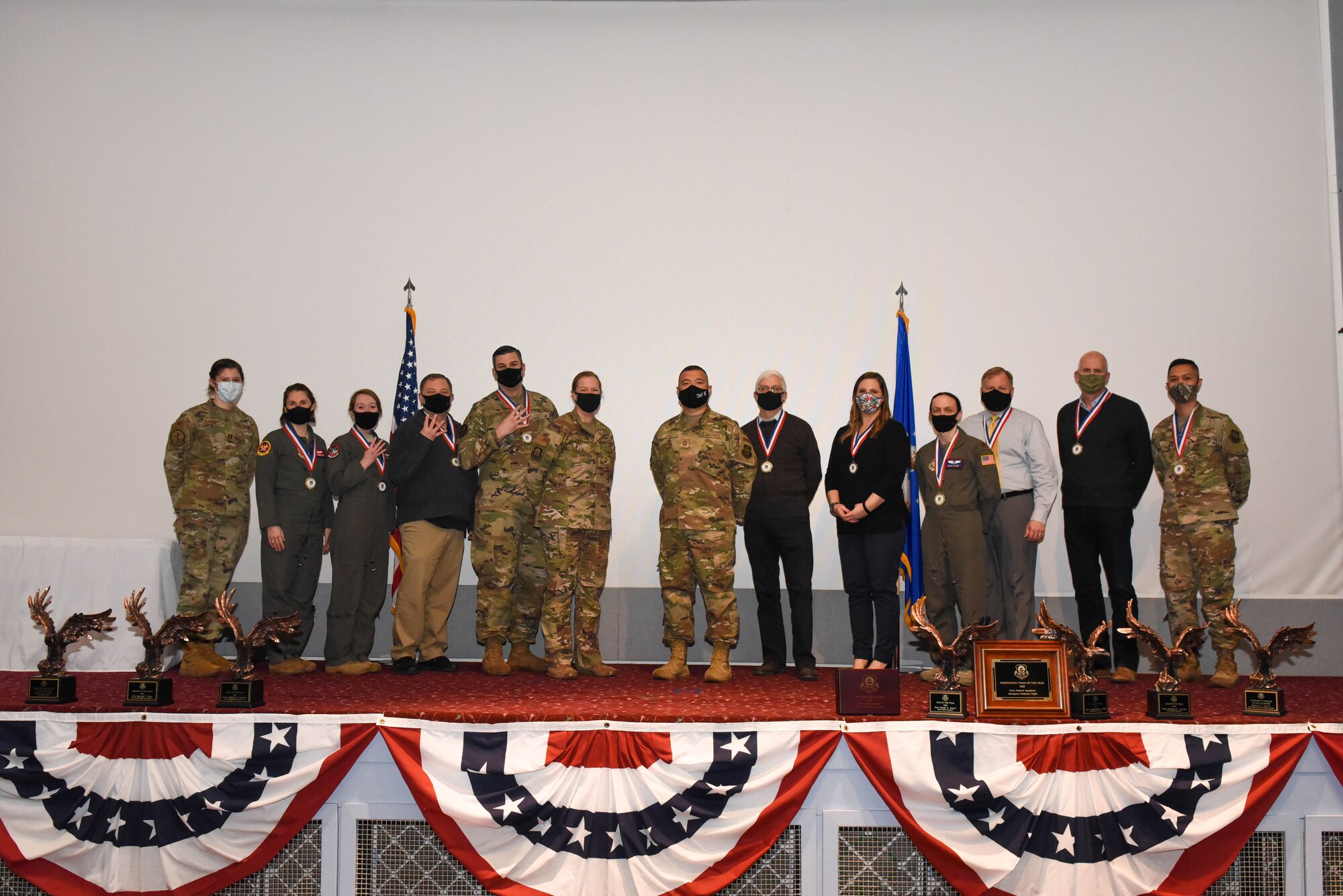 Please join us in congratulating the 2020 62nd Airlift Wing Annual Award winners! 

Airman of the Year: 62 AMXS – SrA George Zaw
NCO of the Year: 62 MDS – TSgt Chankrisna Chim
SNCO of the Year: 62 AMXS – MSgt Patrick Starkey
First Sergeant of the Year: 4 AS – MSgt Derek Thompson
Jr CGO of the Year: 4 AS – 1st Lt Holly Martin
CGO of the Year: 62 MDS – Capt Melissa Jordan
FGO of the Year: 62 MDS – Maj Sarah Ayers
Civ Cat I of the Year:  JA – Robert Jarett
Civ Cat IIA of the Year: 4 AS – Daniel Russell
Civ Cat IIB of the Year: 62 MXG – Cary Hatzinger
Civ Cat III of the Year: 62 AW – John Tobin
Key Spouse of the Year: 62 AMXS – Mrs. Stephanie Beard
Service Team of the Year:  62 OSS – Aircrew Flight Equipment
Innovation Team of the Year: 62 MDS – Aerospace Medicine Flight