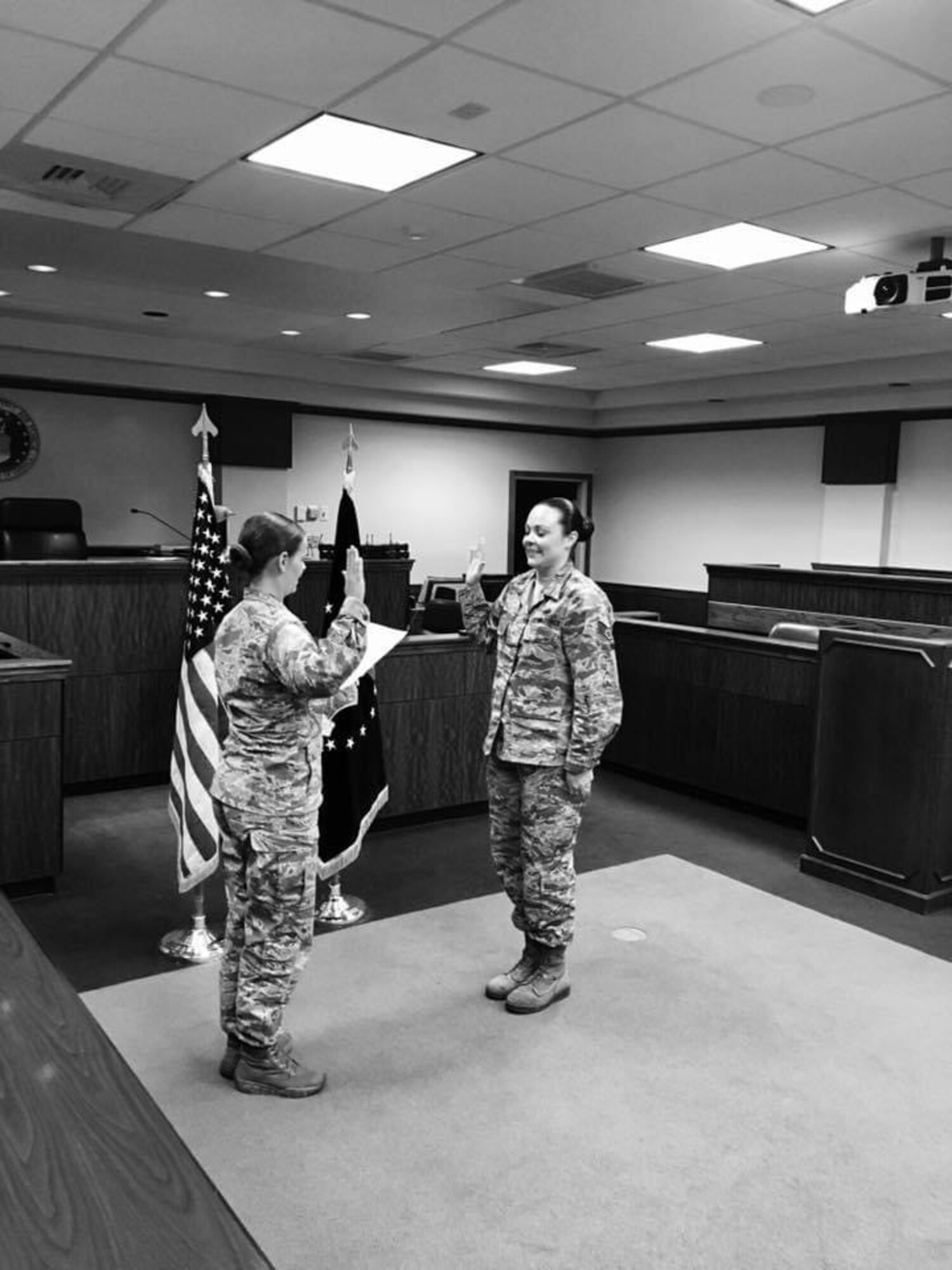 A person takes the oath of enlistment