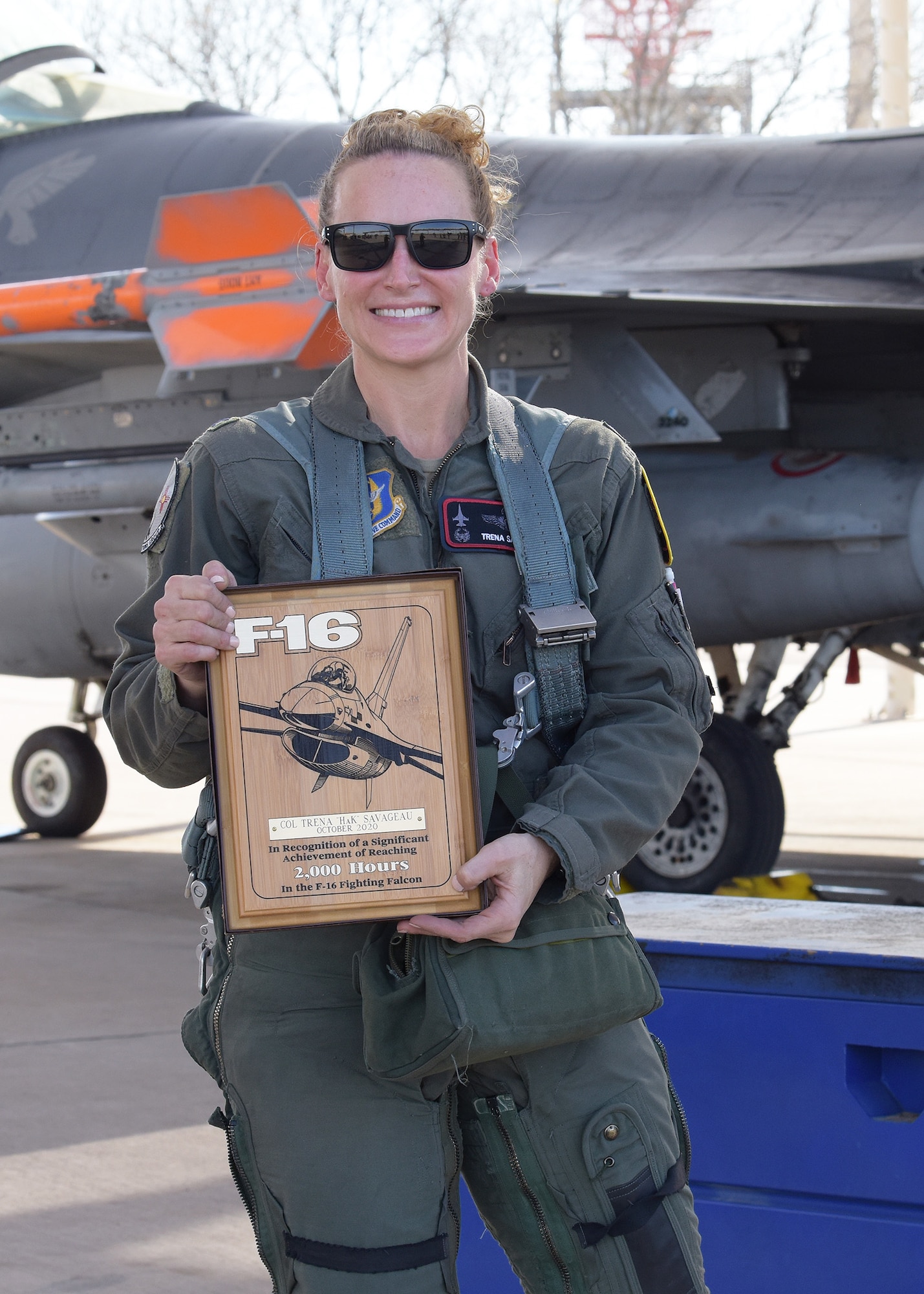 – Col. Trena “HaK” Savageau is known for breaking barriers and setting high expectations as the first female commander of the 944th Operations Group at Luke Air Force Base, Arizona. On January 13th, she crushed another goal as she flew past her two thousandth flying hour in the F-16C Fighting Falcon and became the first female in the U.S. Air Force Reserve to achieve this milestone.