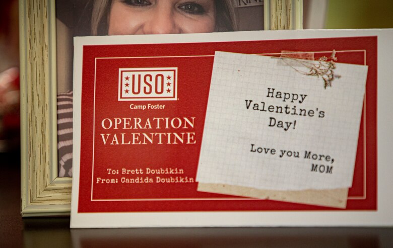 United Service Organizations (USO) Camp Foster hosts Operation Valentine on Camp Foster, Okinawa, Japan, Feb. 11, 2020. Operation Valentine serves as an avenue to keep service members and loved ones connected by delivering them personalized Valentine's Day gifts requested by their families. (U.S. Marine Corps photo by Lance Cpl. Alex Fairchild)