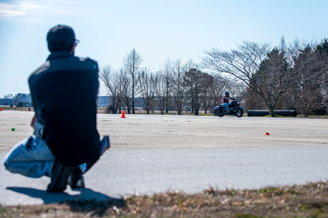 The 4th Fighter Wing safety office trains members across Seymour Johnson Air Force Base to become certified instructors for the Basic Riders Course.