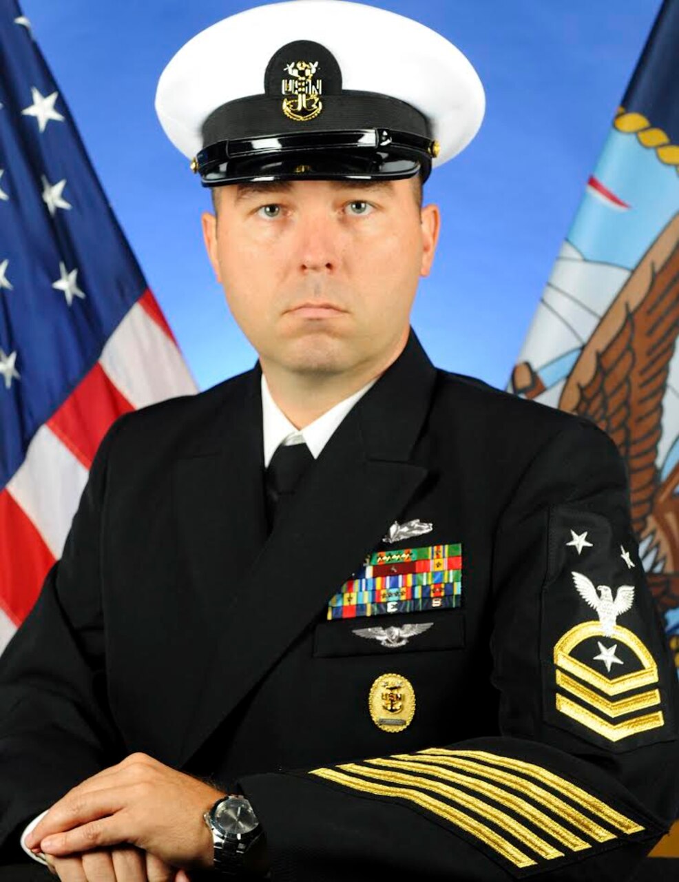 Studio portrait of CMDCM Christopher A. Bartley