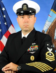 Studio portrait of CMDCM Christopher A. Bartley