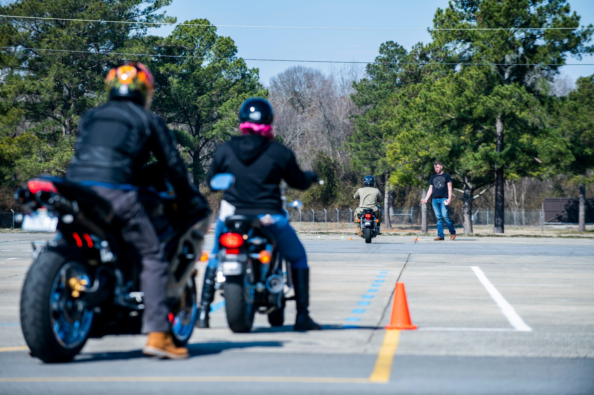 The 4th Fighter Wing safety office trains members across Seymour Johnson Air Force Base to become certified instructors for the Basic Riders Course.