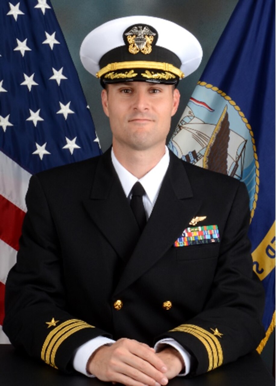 Studio portrait of Cmdr. Todd M. Trago