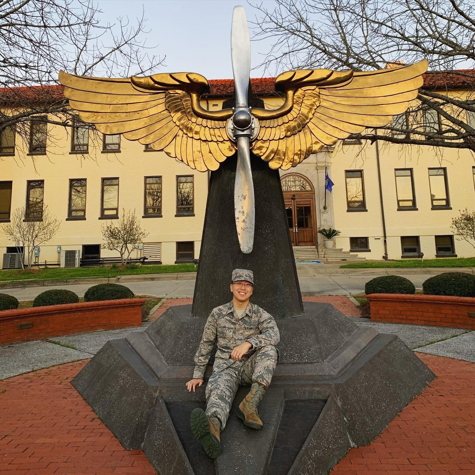 Cadet poses for photo.