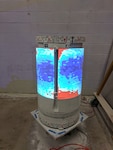 A projector provides visual feedback of the Shaft Taper Analysis Verification Evaluation (STAVE) System measurement onto a portion of a shaft. (Photo provided)