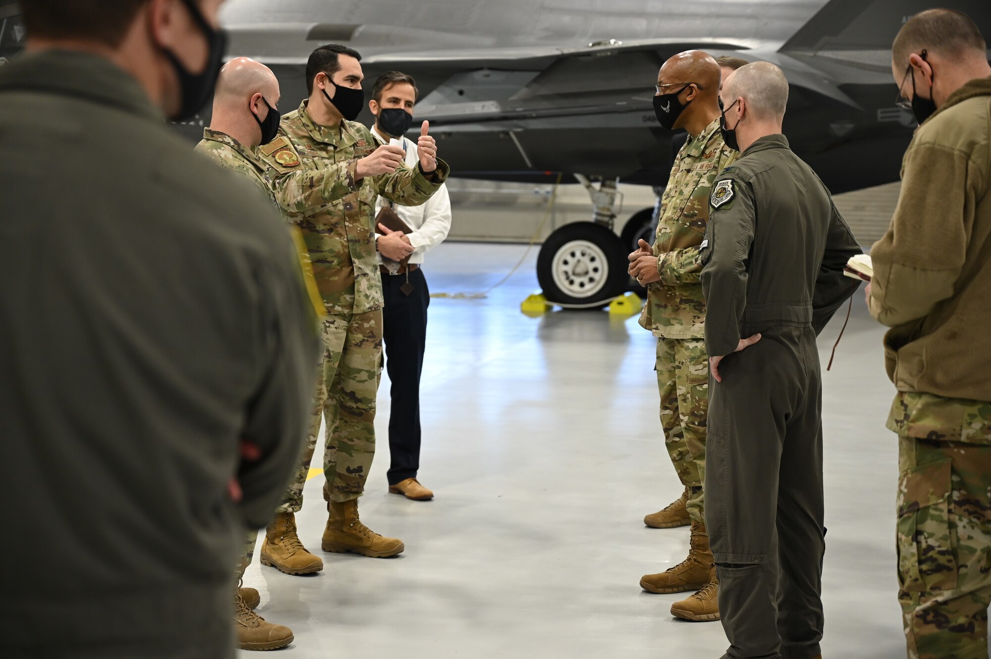 A photo of Air Force Chief of Staff Gen. Charles Q. Brown, Jr.'s visit to Hill Air Force Base, Utah.