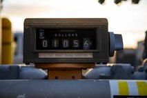 A gas tank meter displays its fuel used at a defense fuel supply point (DFSP) on Camp Foster, Okinawa, Japan, Jan. 13, 2021. A DFSP on Okinawa allows III Marine Expeditionary Force to stay ready at a moment’s notice. Bulk fuel supports all types of transportation fuel for the variety of U.S. military vehicles on Okinawa. (U.S. Marine Corps photo by Lance Cpl. Shelby A. Karr)