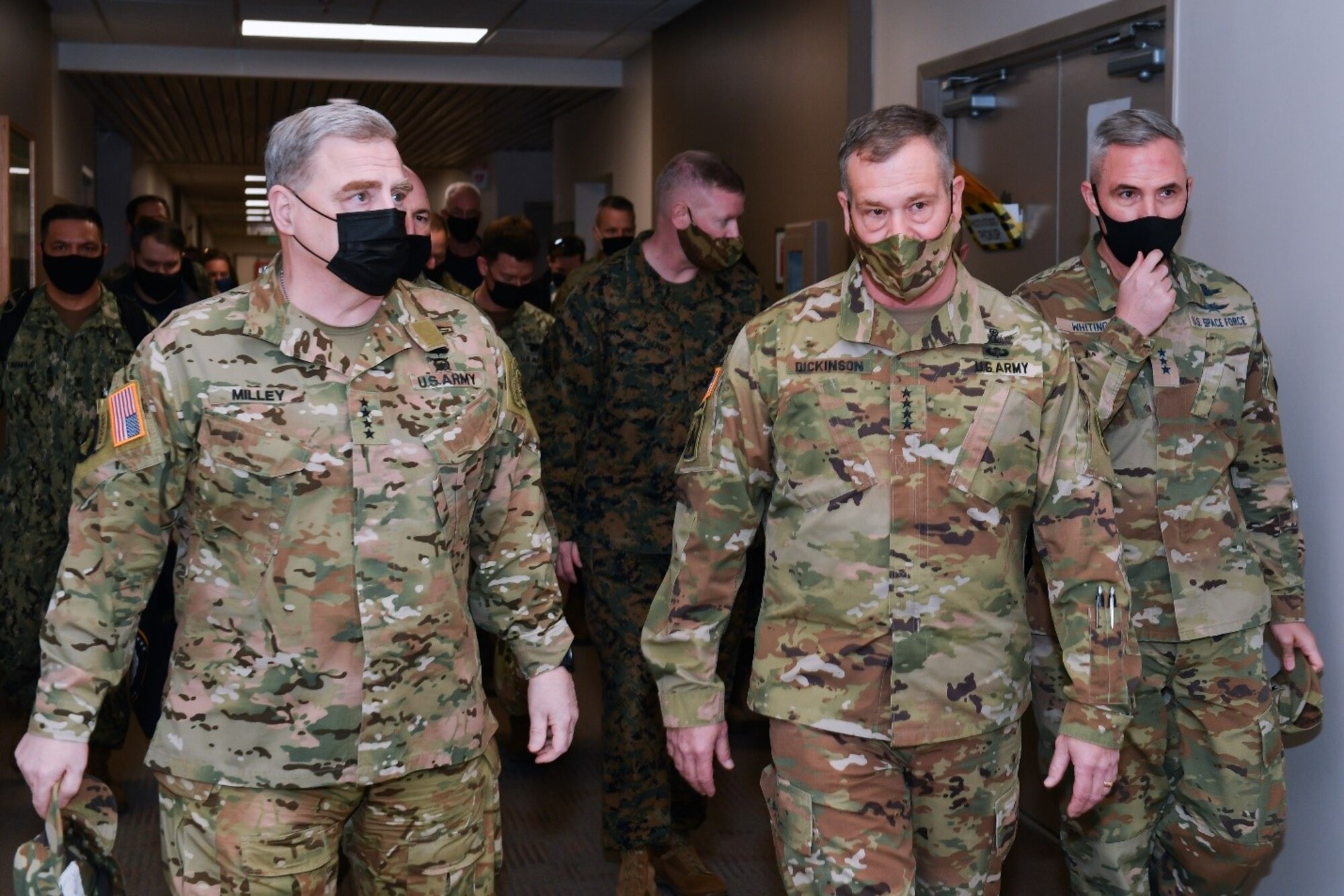 generals walk down a hall