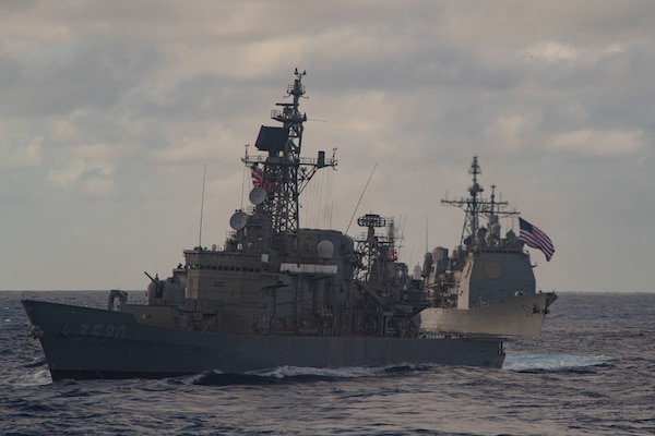 The Theodore Roosevelt Carrier Strike Group is operating with the JMSDF in the U.S. 7th Fleet area of operations.