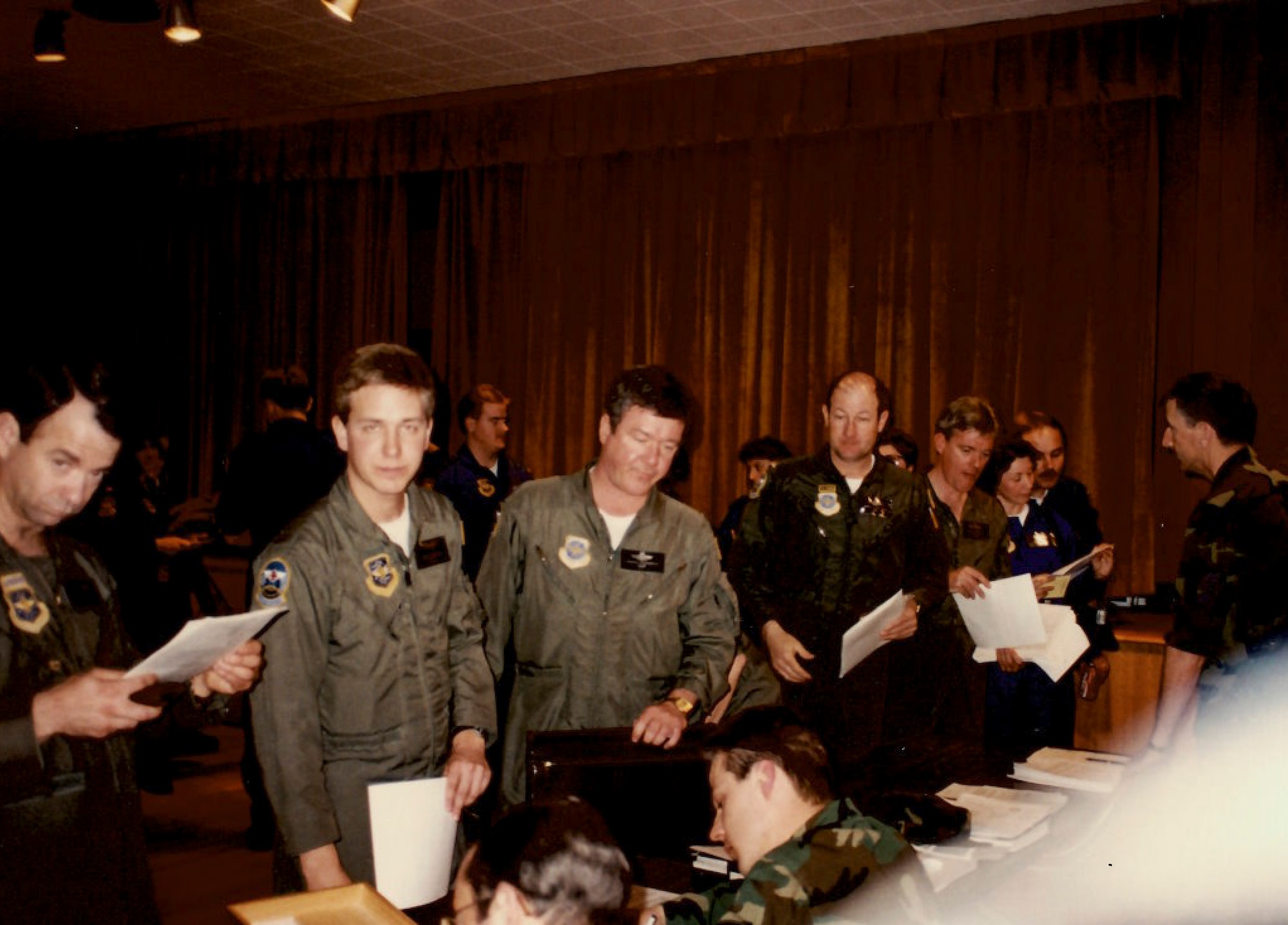 Air Force Reserve members conduct their pre-deployment operations prior to deploying in support of Operation Desert Storm in 1991.(U.S. Air Force photo provided)