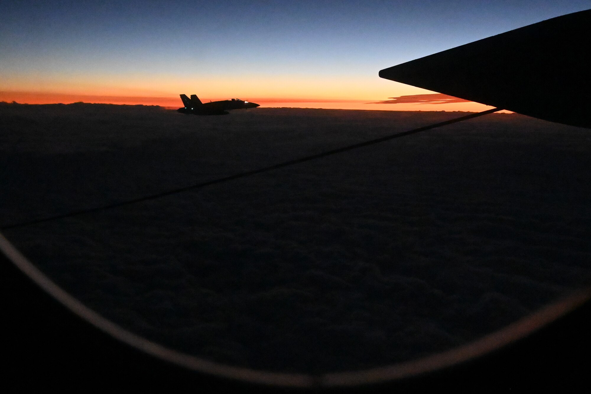 Nighttime F/A-18 Aerial Refuel