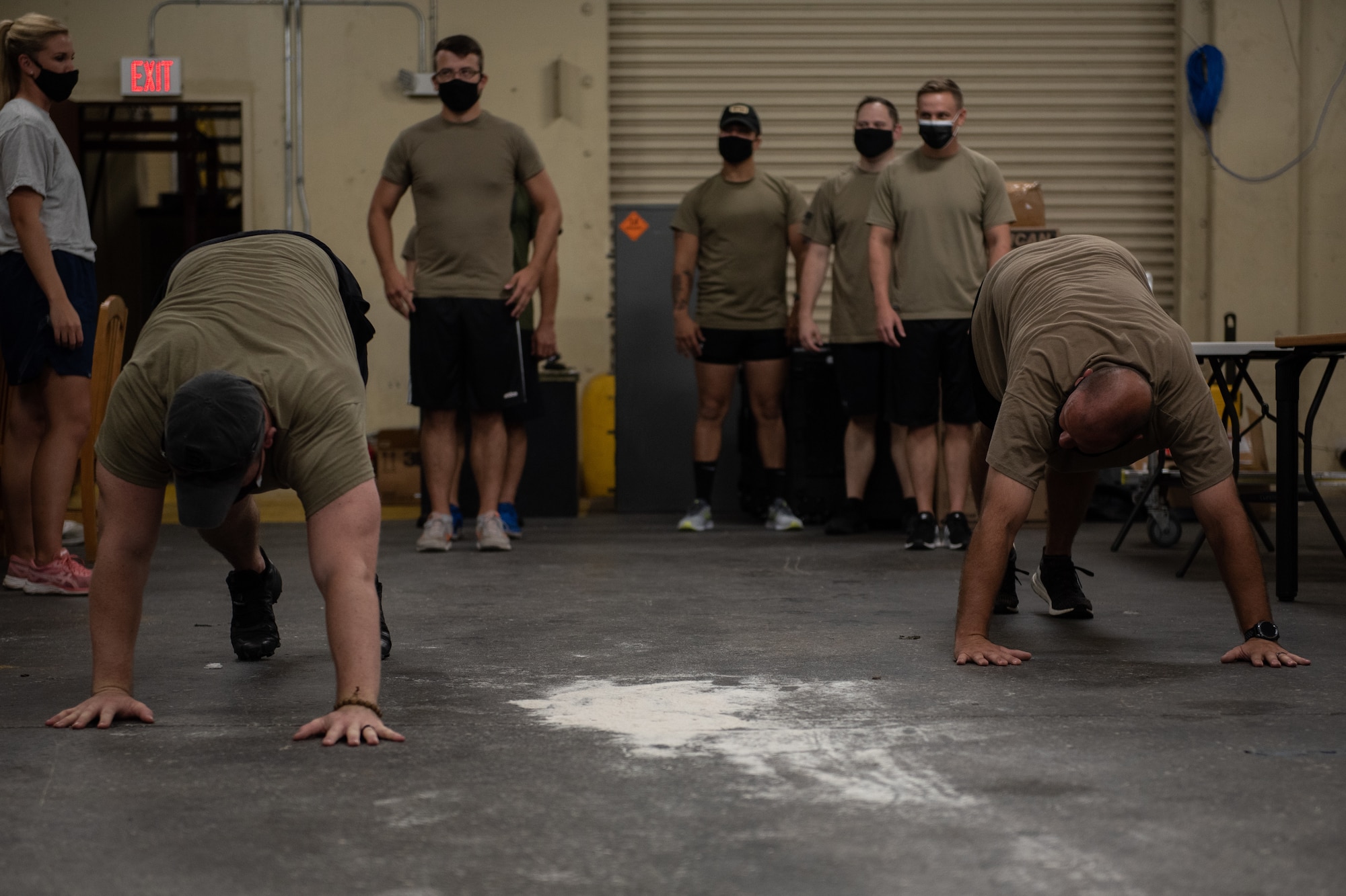 Defenders with the 36th Security Forces Squadron perform mobility-focused strength training as part of the Air Force Defender Performance Optimization training guide, Feb. 23, 2021 at Andersen Air Force Base, Guam.