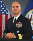 Studio portrait of Rear Adm. Brendan McLane
