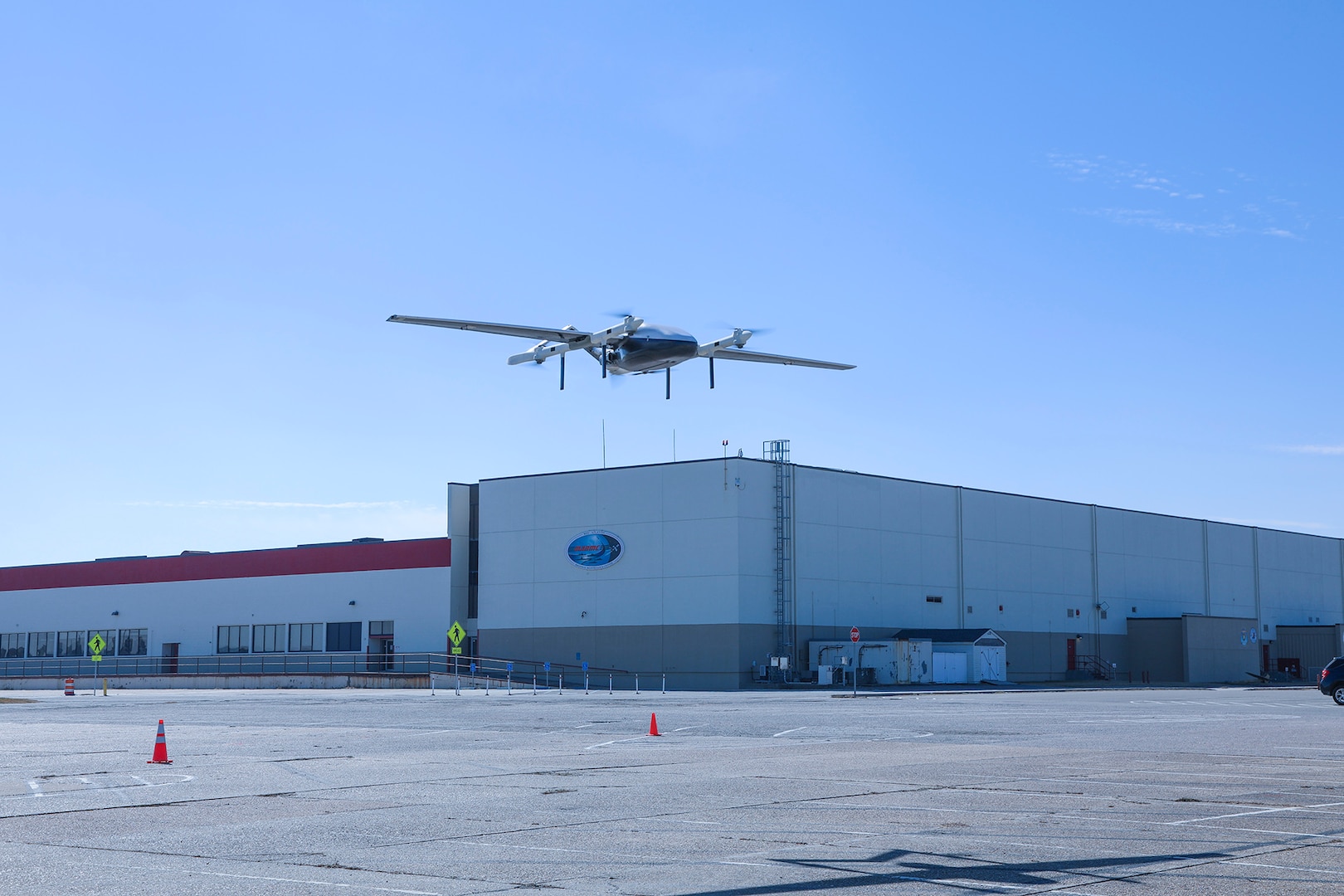 Mid-Atlantic Regional Maintenance Center (MARMC) tests the abilities of a Blue Water Maritime Logistics UAS