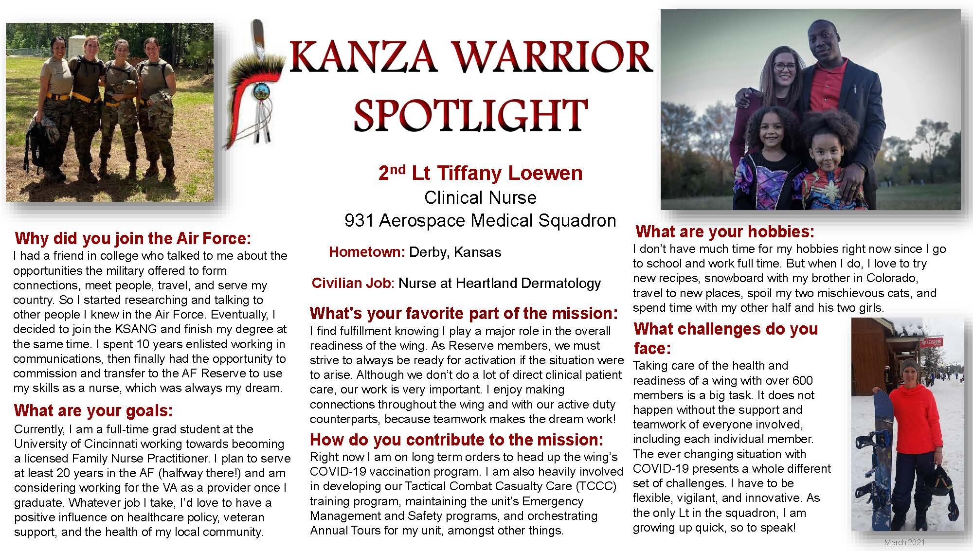KANZA Warrior Spotlight March 2021