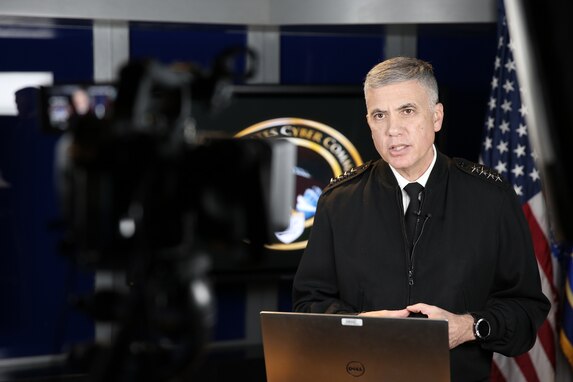 Army Gen. Paul M. Nakasone, U.S. Cyber Command commander and National Security Agency director, remarks on the complexities associated with working within cyberspace during the 2021 USCYBERCOM Legal Conference, March 3, 2021.