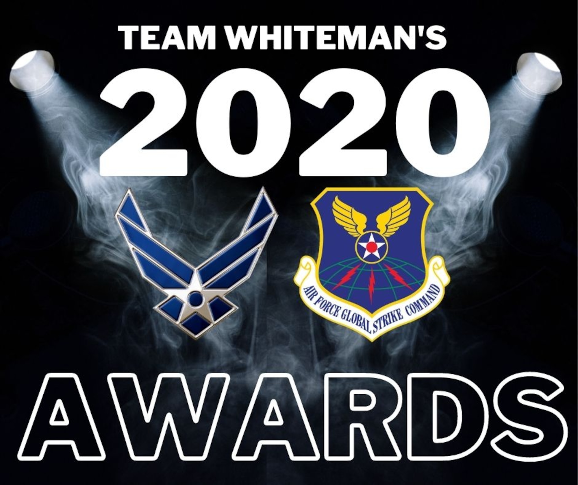 This graphic was created to announce and celebrate annual award winners on social media and the base website for Whiteman Air Force Base, Missouri, Mar. 3, 2021. These are Team Whiteman’s 2020 Air Force Global Strike Command and Air Force-level award recipients. (U.S. Air Force graphic by Airman 1st Class Christina Carter)