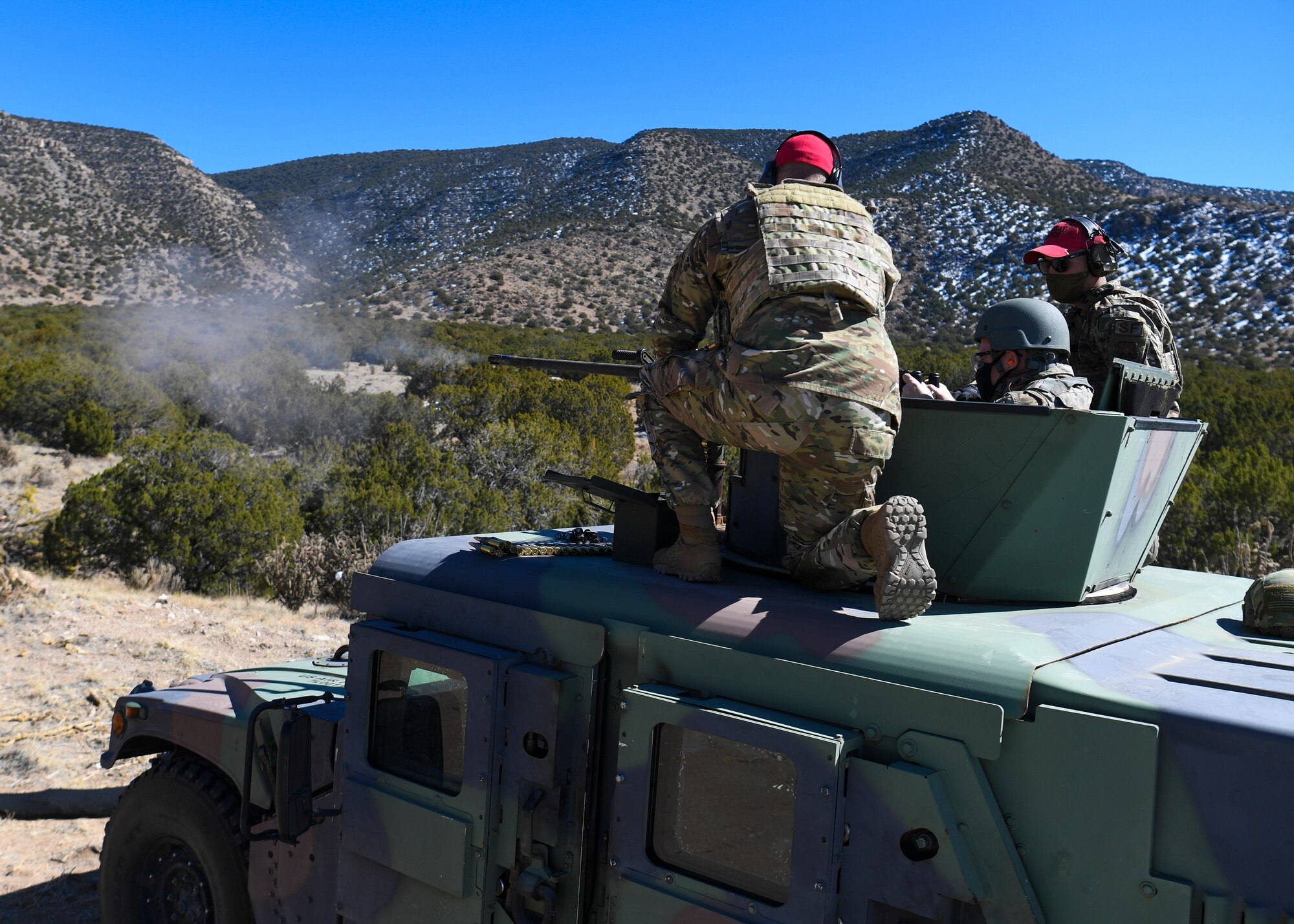 U.S. Air Force Maj. Gen. Michael J. Lutton, 20th Air Force commander, fires a weapon.