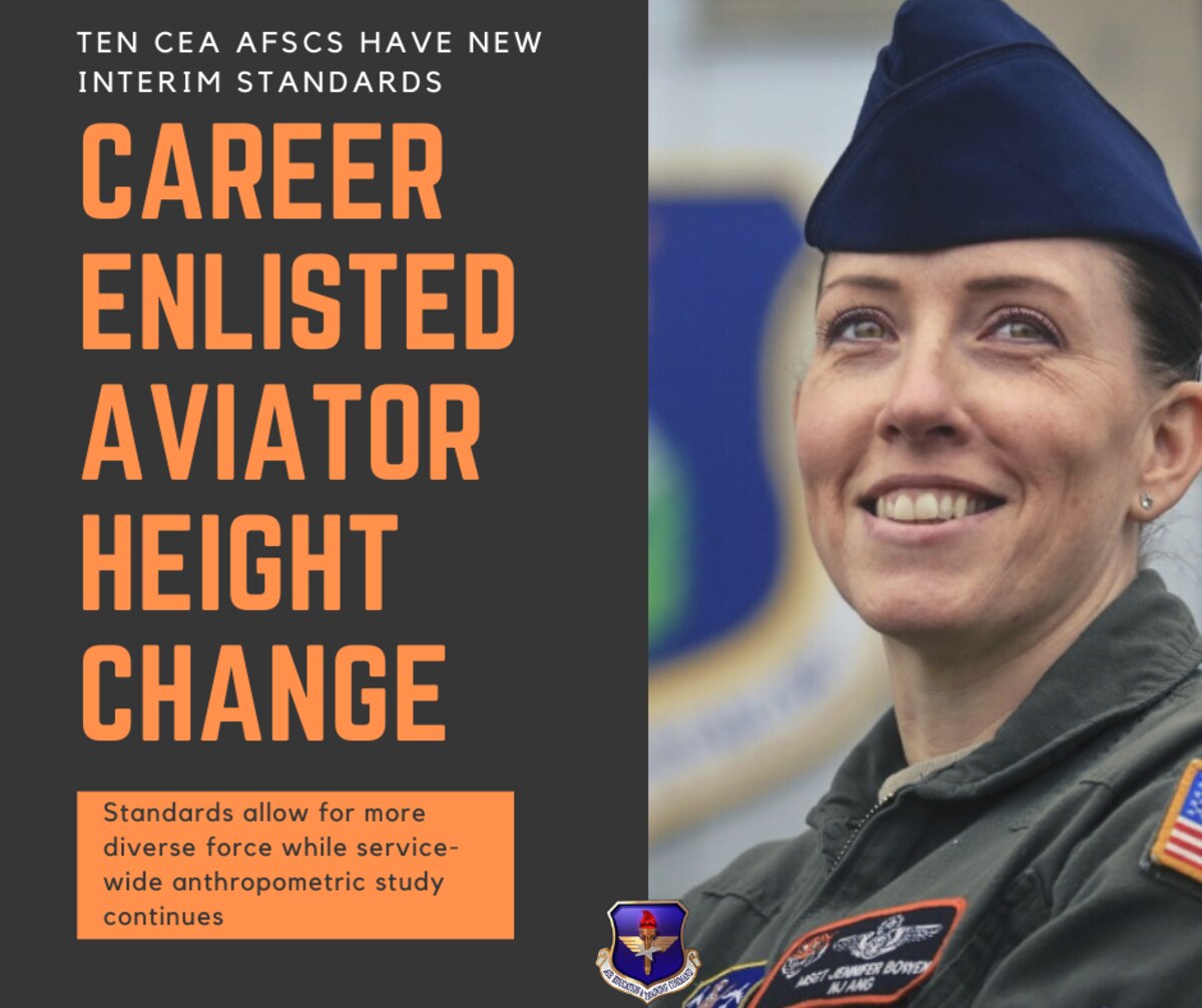 Department of the Air Force broadens Career Enlisted Aviator height