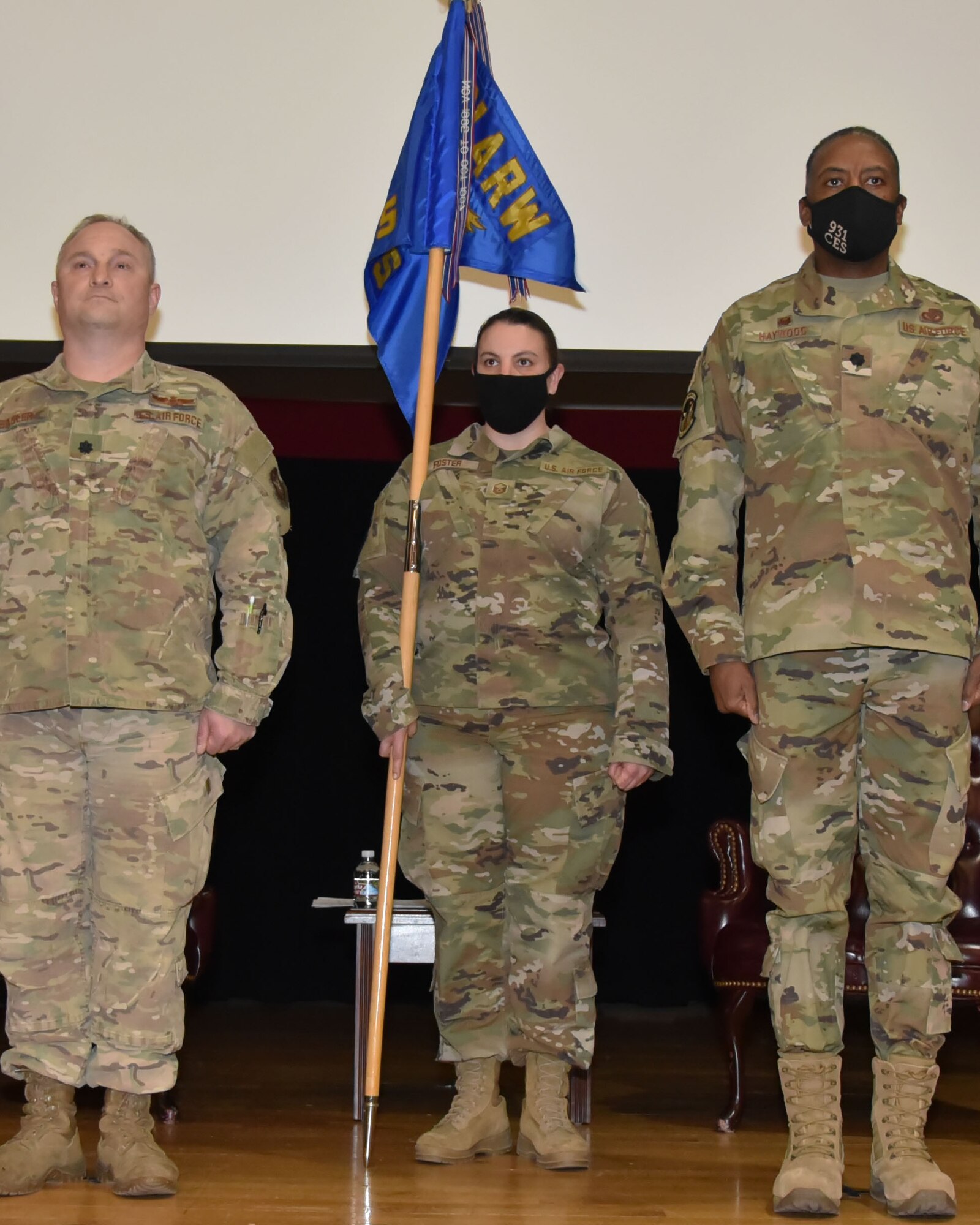 Lt. Col. Kelvin Haywood assumed command of the 931st Civil Engineer Squadron during an official ceremony March 5, 2021, at McConnell Air Force Base, Kansas.