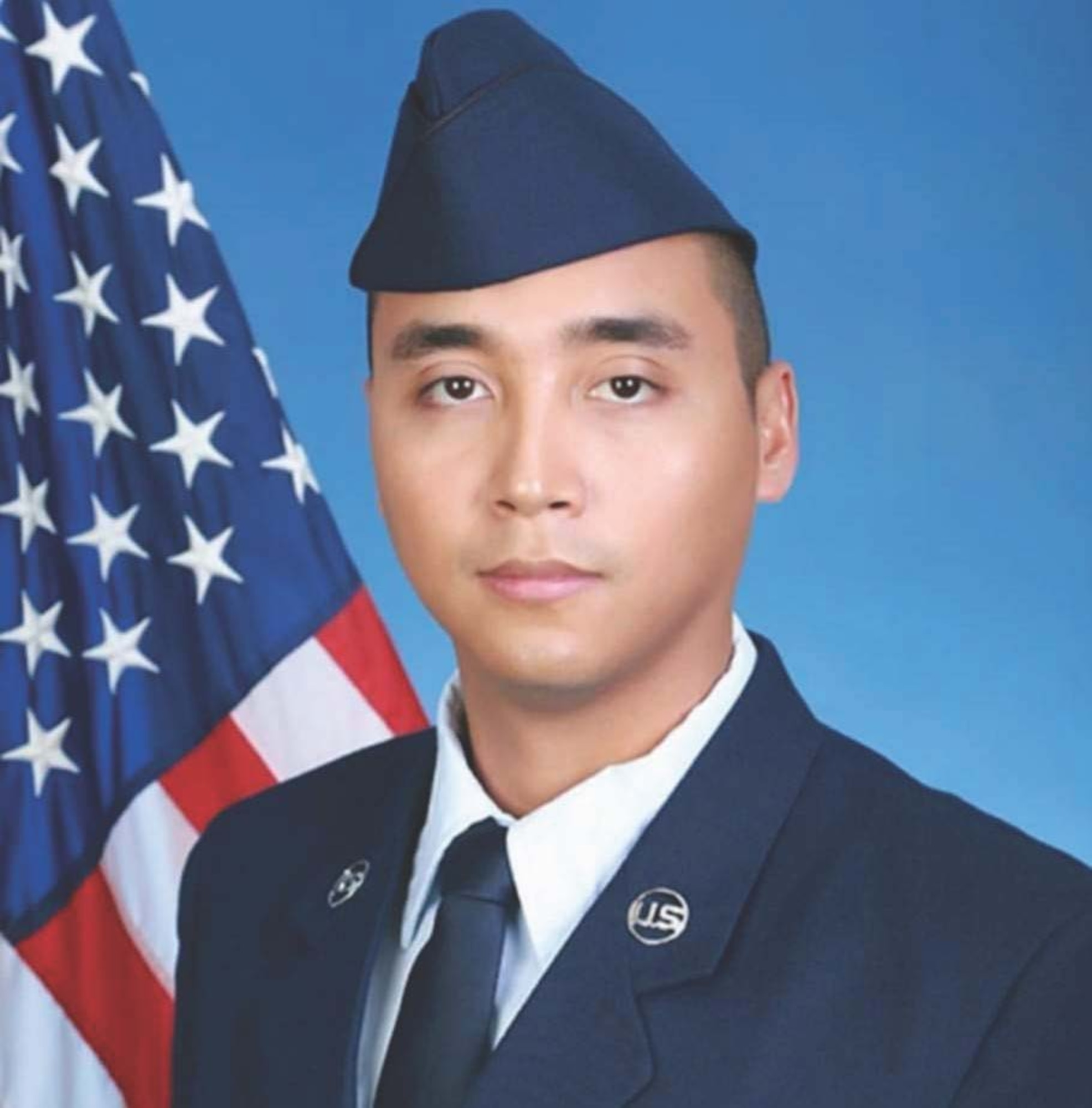 Senior Airman Ryan Diaz, with the 254th Rapid Engineer Deployable Heavy Operational Repair Squadron Engineers, is photographed at Lackland Air Force Base, Texas, Oct. 15, 2018. Diaz, son of Judith Sanchez, a 36th Wing program analyst,  joined the Guam Air National Guard after being inspired by his mother’s 25 years of civilian military service. (Photo courtesy of Judith Sanchez)