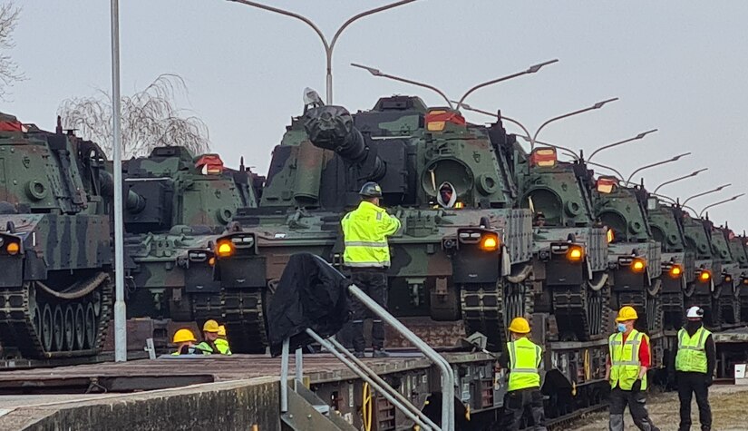 Over 500 armored vehicles are stored and maintained at the Army Prepositioned Stock-2 worksite on Coleman Barracks – everything from M1 Abrams tanks, M2 Bradley fighting vehicles and self-propelled howitzers to staff tracked vehicles, armored personnel carriers and more.