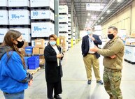 Col. John “Ryan” Bailey, right, commander of the U.S. Army Medical Materiel Agency, interacts with officials from the U.S. Department of Health and Human Services’ supply service center in Perry Point, Md., during a visit on Feb. 8. USAMMA relies on HHS-Perry Point for medical materiel supply needs. (Photo Credit: Maj. Bryan Pamintuan)