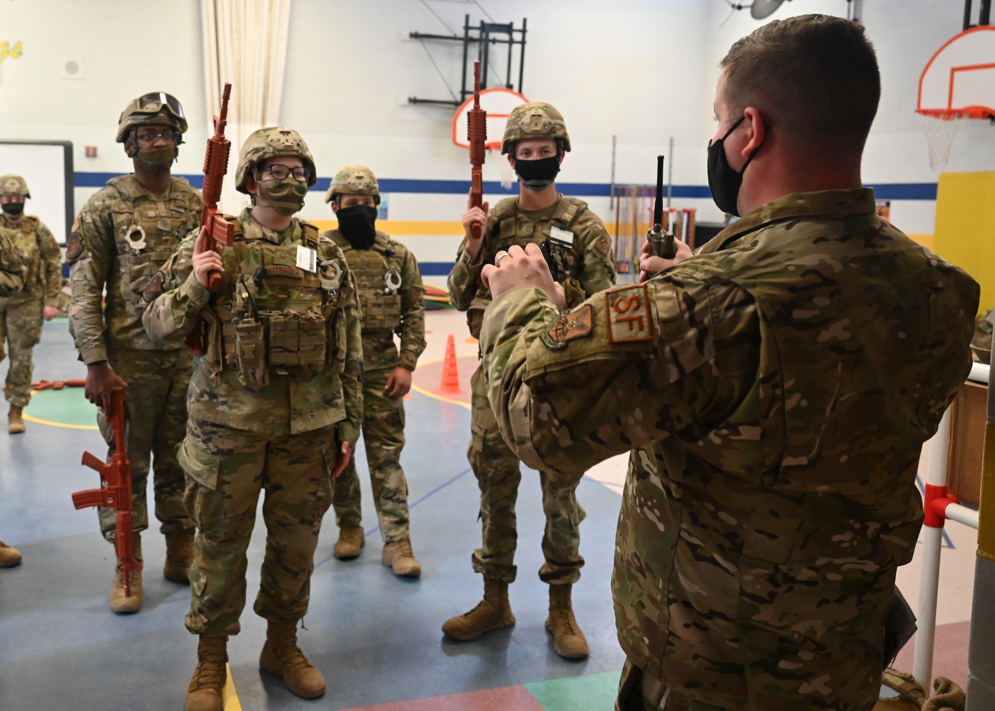 WSSS defenders receive instructions before the exercise