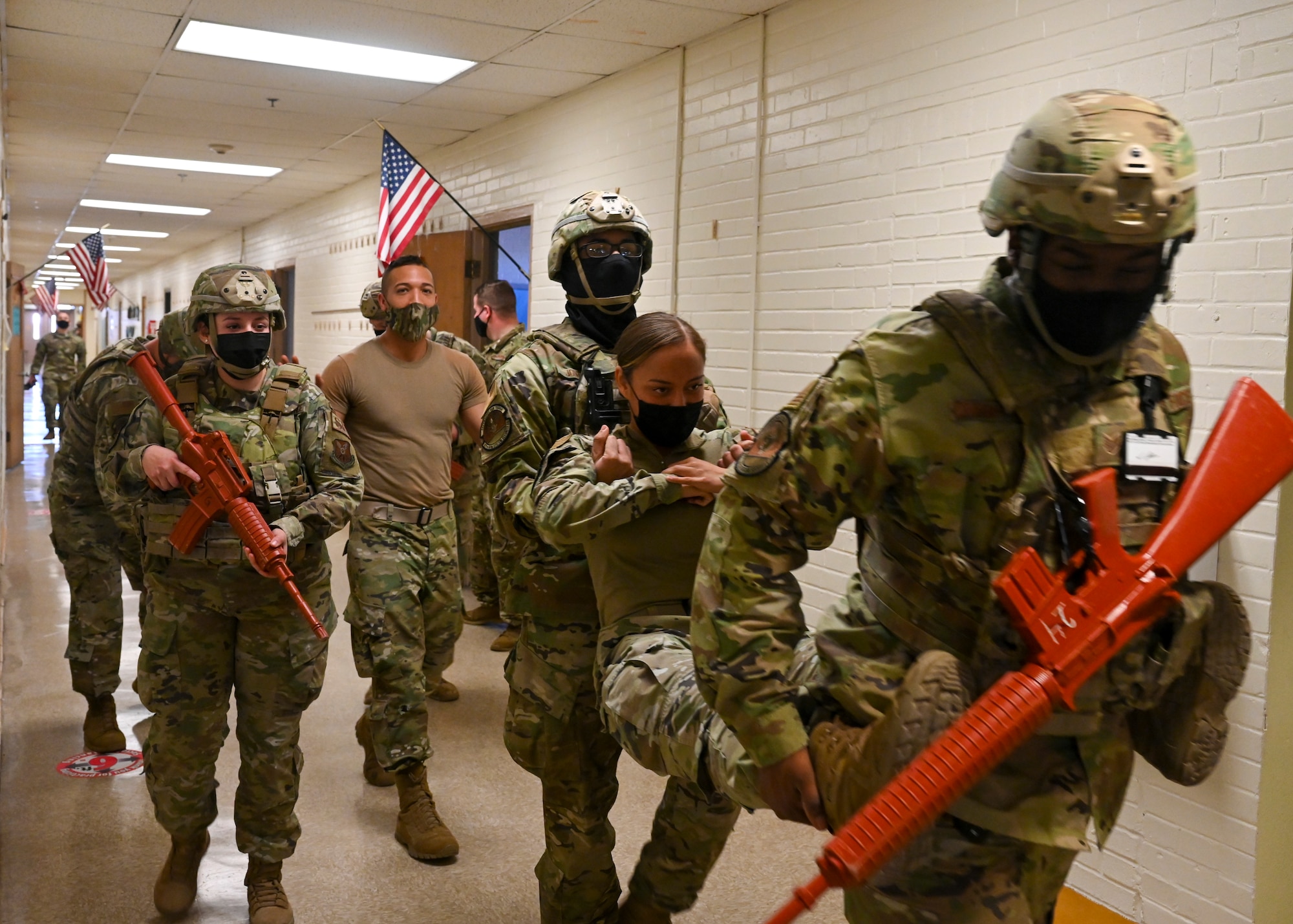 WSSS defenders escort injured personnel