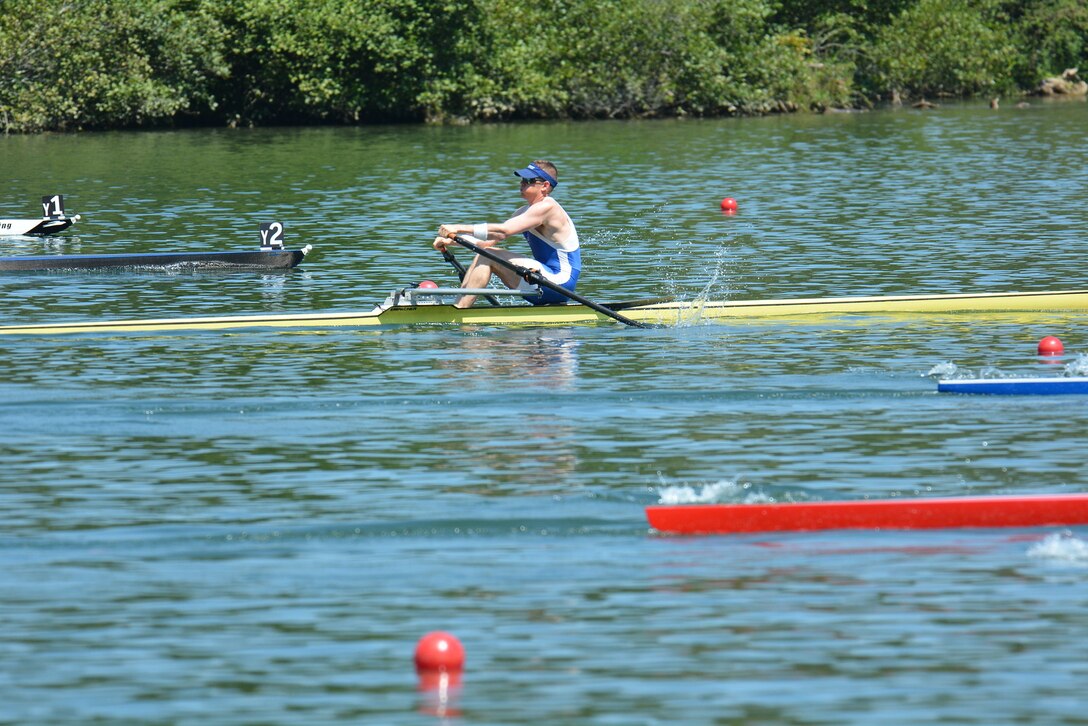 Col. Ben Boehm, competing in the U.S. Rowing Masters National Championship. (Courtesy photo)