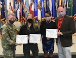 Participants in the Virginia Department of Military Affairs’ first-ever mentorship program graduate during a ceremony Feb. 25, 2021, at Fort Pickett, Virginia.