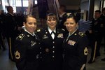 From left, then-Staff Sgt. Mellessa Dasenbrock, then-Chief Warrant Officer 4 Teresa Domeier and then-Sgt. 1st Class Bonnie Frazier, sisters who all served in the Nebraska National Guard. Domeier was nominated as the Army National Guard's first female command chief warrant officer in June 2018.