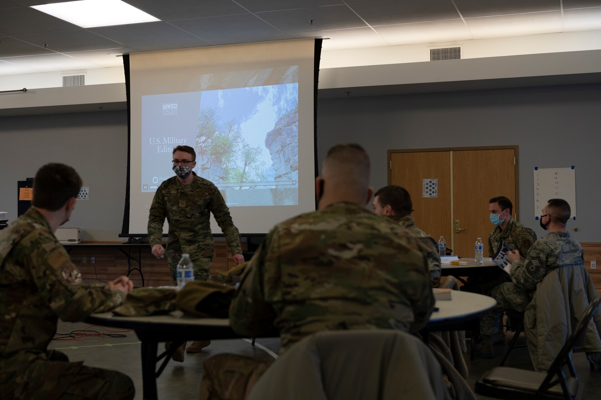 Ten participants from the 168th Wing, Alaska Air National Guard, including enlisted, officers and a wing staff civilian, attended a four-hour Strong Bonds course Saturday, Feb. 20, 2021, at the Eielson Air Force Base chapel.