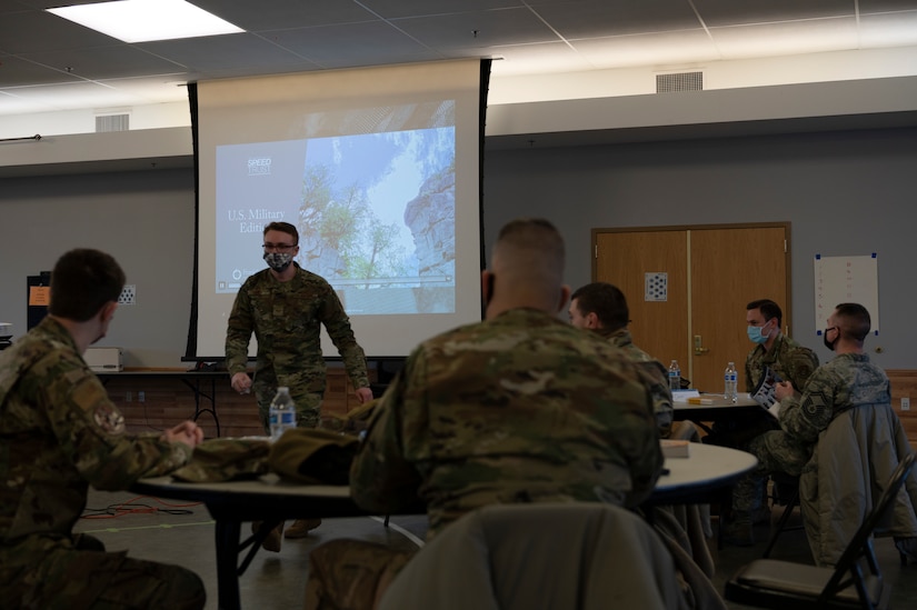 Ten participants from the 168th Wing, Alaska Air National Guard, including enlisted, officers and a wing staff civilian, attended a four-hour Strong Bonds course Saturday, Feb. 20, 2021, at the Eielson Air Force Base chapel.