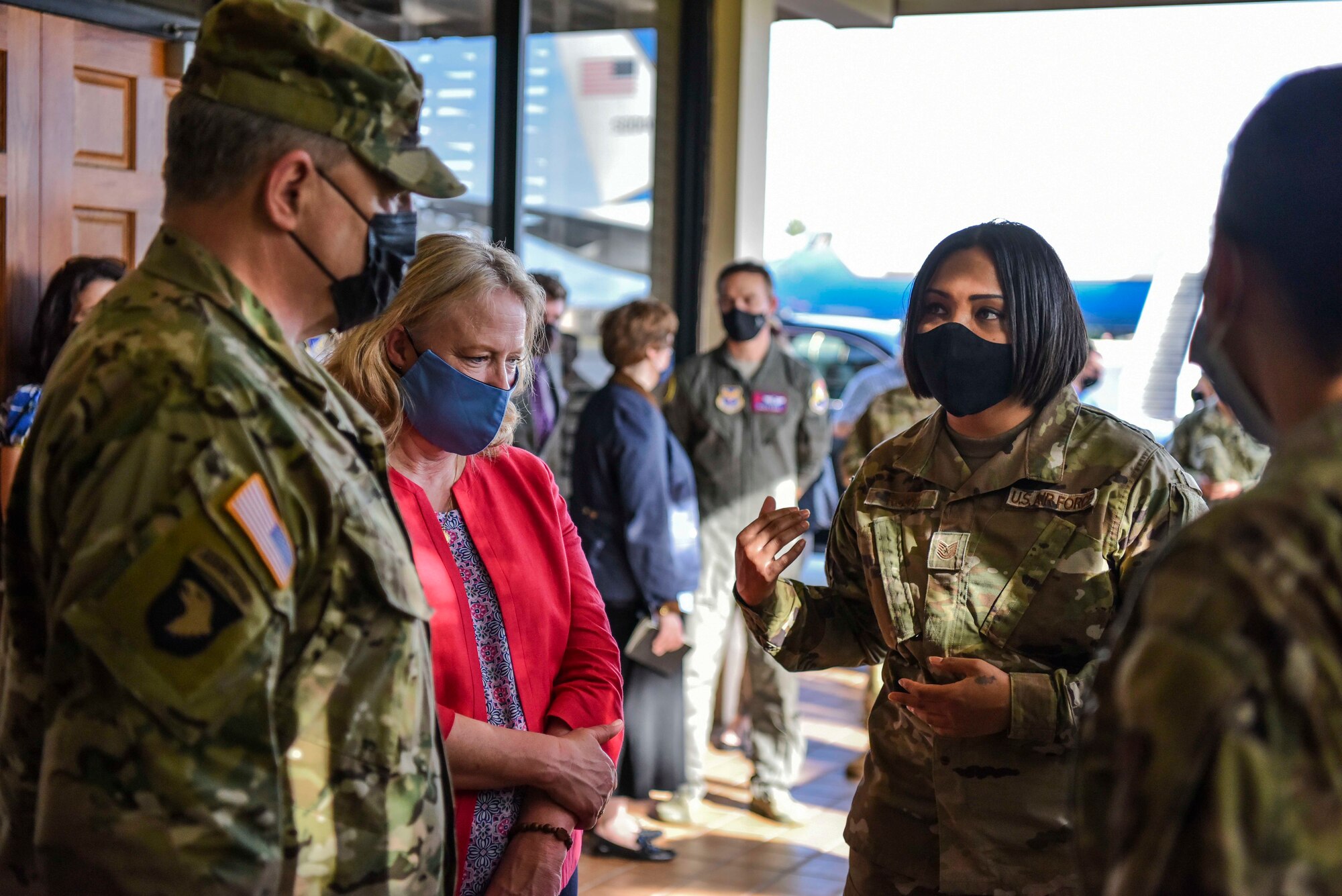 The Chairman of the Joint Chiefs of Staff U.S. Army Gen. Mark A. Milley speaks with members of the 15th Medical Group at Hickam Field on Joint Base Pearl Harbor-Hickam, Hawaii.