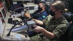 Lt. Taylor Butler, an Olmsted Scholar currently pursuing a Master’s degree in Brazil, executes a diving maneuver aboard the Brazilian Navy Submarine BNS Tupi (S30), March 4, 2021. Butler embarked on Tupi for four days at sea to help increase the exchange of knowledge between U.S. and Brazilian submarine forces. U.S. Naval Forces Southern Command/U.S. 4th Fleet supports USSOUTHCOM joint and combined military operations by employing maritime forces in cooperative maritime security operations in order to maintain access, enhance interoperability and build enduring partnerships that foster regional security and promote peace, stability and prosperity in the Caribbean, Central and South American regions. (Courtesy U.S. Navy photo/Released)