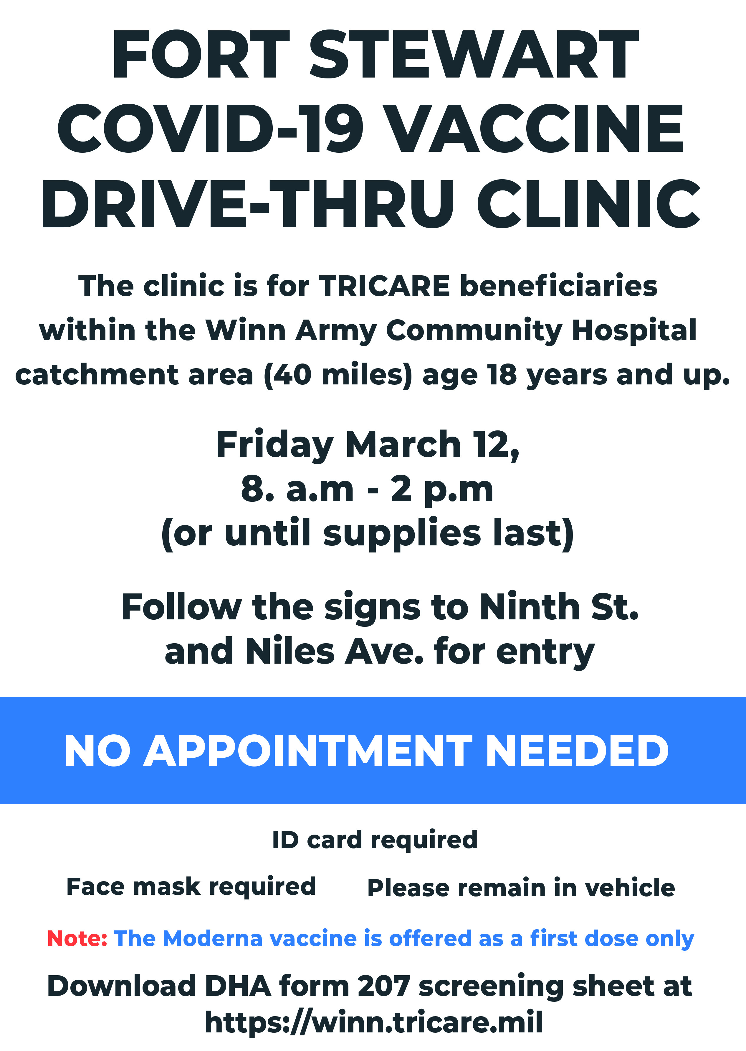 Winn ACH holds DriveThru COVID19 Vaccinations > Winn Army Community