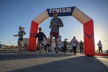 People participating in a 5K fun run