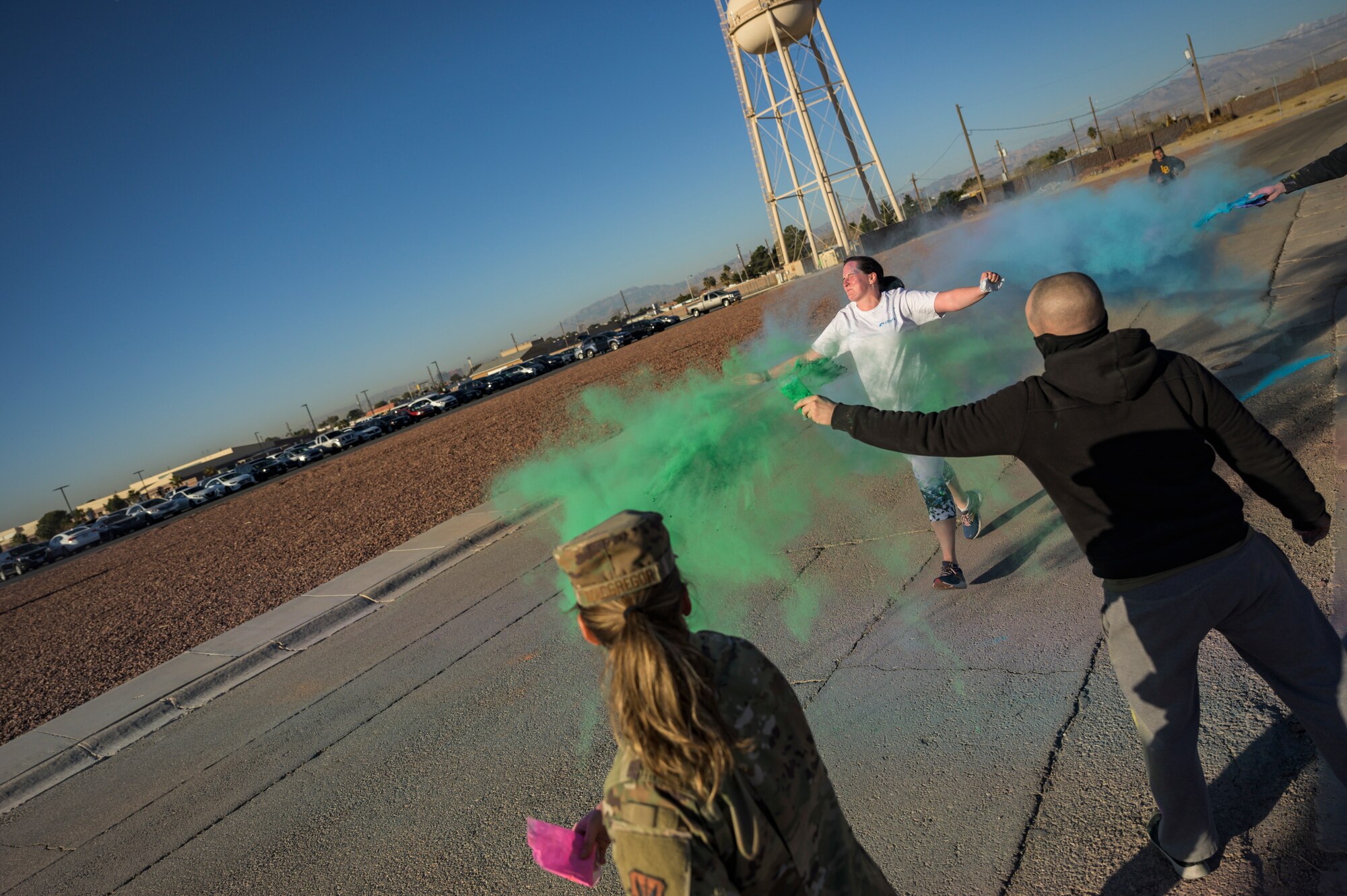 People participating in a 5K fun run