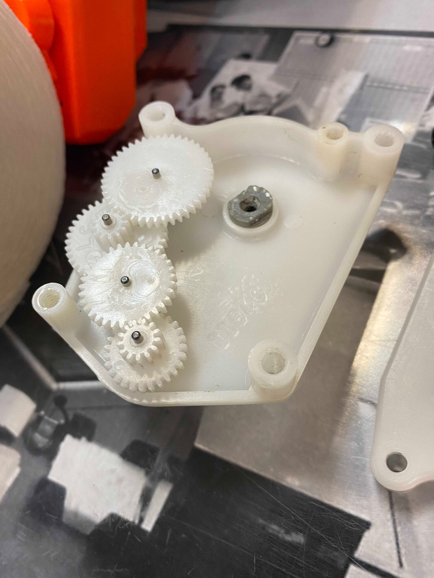man creates plastic piece to fix firetruck